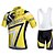 cheap Men&#039;s Clothing Sets-Fastcute Men&#039;s Unisex Cycling Jersey with Bib Shorts Short Sleeve Mountain Bike MTB Road Bike Cycling Yellow Blue Orange Fashion Plus Size Bike Clothing Suit 3D Pad Breathable Quick Dry Back Pocket