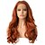 cheap Synthetic Lace Wigs-Synthetic Lace Front Wig Wavy Free Part Lace Front Wig Long Orange Synthetic Hair 18-26 inch Women&#039;s Adjustable Heat Resistant Party Brown