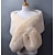 voordelige Bontstola&#039;s-mouwloze sjaals met nepbont / acryl bruiloft / feest / avond damesomslagdoek met effen