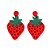 cheap Earrings-Women&#039;s Drop Earrings Earrings Classic Fruit Strawberry Earrings Jewelry Dark Yellow / Red / Green For Daily Street Holiday Work Festival 1 Pair