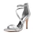 ieftine Pantofi de Mireasă-Pentru femei pantofi de nunta Pantofi de mireasa Toc Înalt Vârf deschis Satin Fermoar Argintiu Negru Alb