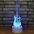 cheap 3D Night Lights-3D Illusion Lamp Electric Guitar Decor Night Light for Kids 7 Colors Changing Smart Touch Optical Illusion Bedside Lamps Bedroom Home Decoration Boys &amp; Girls Women Birthday Gifts