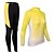 preiswerte Herrenbekleidungs-Sets-21Grams Damen Radtrikot mit Radhose lang fahrradbekleidung Langarm MTB Mountain Rennrad Grün Purpur Gelb Farbverlauf Fahhrad Leggings Sportkleidung Elastan warm halten 3D-Pad Atmungsaktiv Rasche