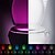 abordables Veilleuses d&#039;intérieur-Veilleuse de toilette pir capteur de mouvement lumières de toilette led lampe de nuit de toilette 8 couleurs éclairage de cuvette de toilette pour salle de bain