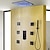 Недорогие Роскошный потолочный душ-смеситель для душа, современный черный смеситель для душа для ванны / 16-дюймовая насадка для душа со светодиодной подсветкой / смеситель для горячей и холодной воды / латунный ручной душ в комплекте