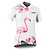 cheap Women&#039;s Cycling Clothing-21Grams Women&#039;s Cycling Jersey Short Sleeve Bike Jersey Top with 3 Rear Pockets Mountain Bike MTB Road Bike Cycling Breathable Quick Dry Moisture Wicking White Flamingo Floral Botanical Cactus