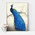 olcso Képek-Nyomtatott művészeti alkotások Bekeretezett vászon Nyomatok - Állatok Polisztirén Olajfestmény Faldekoráció