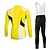 cheap Men&#039;s Clothing Sets-Fastcute Men&#039;s Long Sleeve Cycling Jersey with Bib Tights Black Stripes Plus Size Bike Jersey Tights Bib Tights Breathable 3D Pad Quick Dry Sweat-wicking Sports Polyester Lycra Stripes Mountain Bike