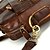 cheap Men&#039;s Bags-Men&#039;s Briefcase Top Handle Bag Nappa Leather Cowhide Formal Daily Office &amp; Career Zipper Solid Color Dark Brown