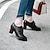 abordables Zapatos Oxford de mujer-Mujer Escarpines Oxfords Bullock Zapatos Diario Color sólido Talón de bloque Tacón Cuadrado Vintage Clásico PU Morrón Oscuro Negro Verde