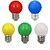 baratos Lâmpadas-5 pcs colorido e27 1 w economia de energia 6 led lâmpadas globo lâmpada diy branco verde amarelo azul vermelho cor brilhante ac220-240v