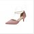 economico Scarpe col tacco da donna-Per donna Tacchi Giornaliero Estate Fibbia A stiletto Appuntite Scamosciato Nero Rosa Rosso