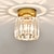 abordables Luces de techo-Diseño de linterna colgante de 13 cm luces de montaje empotrado vidrio geométrico inspirado en la naturaleza moderno 220-240v