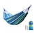 cheap Picnic &amp; Camping Accessories-Tuban Camping Hammock Outdoor Portable Ultra Light (UL) Durable Wear Resistance Skin Friendly Canvas for 1 person Camping / Hiking Hunting Fishing Stripes Red Blue Blue+White 200*80 cm