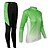 cheap Men&#039;s Clothing Sets-21Grams Women&#039;s Cycling Jersey with Tights Long Sleeve Mountain Bike MTB Road Bike Cycling Green Purple Yellow Gradient Bike Tights Clothing Suit Elastane Thermal Warm 3D Pad Breathable Quick Dry