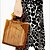 cheap Handbag &amp; Totes-Women&#039;s Hollow-out Straw Top Handle Bag Solid Color Brown