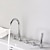 preiswerte Badewannenarmaturen-Badewannenarmatur 5-Loch-Badewannenarmaturen an Deck montiert, 3-Griff-Waschbeckenmischer heiße und kalte Badezimmer-Duscharmaturen mit Handbrause-Handhahn