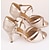 cheap Latin Shoes-Women&#039;s Latin Shoes Ballroom Shoes Salsa Shoes Line Dance ChaCha/Rumba Indoor Party/Prom Performance Practice Sandals Sparkling Shoes Heel Glitter Slim High Heel Cross Strap Beige