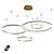 billige Lysekroner-4-lys led 110w ring sirkel lysekrone led moderne pendellys gull kaffe til stue bar rom kontor 4 lag dimbar med fjernkontroll kun dimmes med fjernkontroll