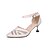 cheap Women&#039;s Heels-Women&#039;s Heels Dress Shoes Kitten Heel Pointed Toe Rhinestone / Imitation Pearl / Sequin PU Sweet / Minimalism Summer / Spring &amp; Summer Pink / Black / Beige / Party &amp; Evening / Striped / 2-3
