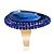 Χαμηλού Κόστους Μοδάτο Δαχτυλίδι-Γυναικεία Ρυθμιζόμενο δαχτυλίδι 1pc Σκούρο μπλε Πέτρα &amp; κρύσταλλο Κράμα Οβάλ Πολυτέλεια Πάρτι Κλαμπ Κοσμήματα