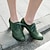 abordables Zapatos Oxford de mujer-Mujer Escarpines Oxfords Bullock Zapatos Diario Color sólido Talón de bloque Tacón Cuadrado Vintage Clásico PU Morrón Oscuro Negro Verde