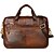 cheap Men&#039;s Bags-Men&#039;s Briefcase Top Handle Bag Nappa Leather Cowhide Formal Daily Office &amp; Career Zipper Solid Color Dark Brown