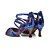 Χαμηλού Κόστους Latin Παπούτσια-Γυναικεία Παπούτσια Χορού Παπούτσια χορού λάτιν Τακούνια Κουβανικό Τακούνι Εξατομικευμένο Μπλε / Επίδοση / Δέρμα / Εξάσκηση
