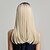 cheap Synthetic Trendy Wigs-Synthetic Wig kinky Straight Natural Straight Bob Asymmetrical Side Part Wig Black / Blonde Long Black / Gold Synthetic Hair 22 inch Women&#039;s Life Synthetic Adorable Black / Blonde HAIR CUBE