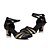 abordables Chaussures de bal, de danse moderne-Femme Chaussures de danse Chaussures Modernes Salon Talon Fantaisie Talon épais Personnalisables Noir et Or / Entraînement