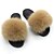 abordables Zapatillas de estar por casa-Women&#039;s Slippers House Slippers Fluffy Slippers Slides for Women Open Toe Slippers Girls Fluffy House Slides