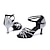 Недорогие Обувь для латиноамериканских танцев-Жен. Обувь для латины Обувь для сальсы Танго Обувь Танцевальная обувь Выступление Блестящий кристалл с блестками и драгоценными камнями Партийные каблуки Сексуальная обувь / Сатин / Девочки