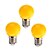 billige Globepærer med LED-3 stk 0.5 W LED-globepærer 15 lm E26 / E27 G45 8 LED perler Dekorativ Gul 180-240 V / CE