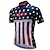 cheap Cycling Jerseys-21Grams® American / USA USA National Flag Men&#039;s Short Sleeve Cycling Jersey - Red+Blue Bike Top Breathable Quick Dry Moisture Wicking Sports Summer Terylene Mountain Bike MTB Road Bike Cycling