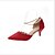 זול נעלי עקב לנשים-בגדי ריקוד נשים עקבים יומי קיץ אבזם עקב סטילטו בוהן מחודדת סוויד שחור ורוד אדום