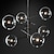 voordelige Globe-ontwerp-hanglamp glazen bol design moderne nordic stijl 6-lichts kroonluchter geschilderde afwerkingen gegalvaniseerd metaal 220v 110v warm wit koud wit
