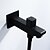 tanie Grobes Ventilduschsystem-Black Shower Faucet - Contemporary Wall Installation Ceramic Valve Bath Shower Mixer Taps