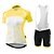 abordables Conjuntos de ropa para hombre-Malciklo Mujer Manga Corta Maillot de Ciclismo con Shorts Bib - Azul Claro / Azul y Negro Bicicleta Camiseta / Maillot / Pecheros / Mallas Largas Con Tirantes / Corsario Tirantes / Pantalones Cortos