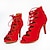olcso Tánccsizmák-Női Salsa Cipő Tánccipők Tango Cipő Teljesítmény Magassarkúk Illesztés Karcsú magassarkú Köröm Fűzős Piros