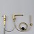billiga Badkarskranar-badkarskran borstad guld med 1,5 m handdusch, romersk badkarspåfyllningsblandare mässing, 3 hål 2 handtag däcksmonterat badrum