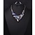 cheap Jewelry Sets-Bridal Jewelry Sets 1 set Blue Gemstone Rhinestone Alloy 1 Necklace Earrings Women&#039;s Artistic Elegant Classic Cute Lovely Geometrical Love irregular Jewelry Set For Party Wedding