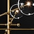 tanie Design kulisty-Lampa wisząca szklana kula design nowoczesny styl skandynawski 6-świetlny żyrandol malowane wykończenia galwanizowany metal 220v 110v ciepły biały zimny biały