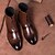 Χαμηλού Κόστους Ανδρικές Μπότες-Ανδρικά Fashion Boots Μπότες Μάχης Καλοκαίρι / Φθινόπωρο &amp; Χειμώνας Καθημερινά Γραφείο &amp; Καριέρα Μπότες PU Μπότες στη Μέση της Γάμπας Σκούρο καφέ / Μαύρο / Κίτρινο