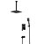 Недорогие Душевая система со смесительным клапаном-черный смеситель для душа - современный настенный монтаж смесители для душа