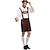 billige oktoberfest antrekk-Lederhosen Wiesn Traditional Style Oktoberfest Beer Festival / Holiday Brown Easy Carnival Costumes