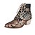 cheap Women&#039;s Boots-Women&#039;s Boots Animal Print Daily Party &amp; Evening Chunky Heel Pointed Toe Vintage Walking PU Lace-up Rainbow