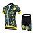 cheap Men&#039;s Clothing Sets-Malciklo Women&#039;s Short Sleeve Cycling Jersey with Shorts Yellow Green Blue Floral Botanical Bike Clothing Suit Sports Spandex Bamboo-carbon Fiber Coolmax® Floral Botanical Mountain Bike MTB Road Bike