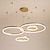 billige Cirkeldesign-4-lys led 110w ring cirkel lysekrone led moderne pendellamper guld kaffe til stue bar værelse kontor 4 lag dæmpbar med fjernbetjening kun dæmpbar med fjernbetjening