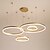 abordables Éclairages circulaires-4 lumières led 110w anneau cercle lustre led moderne pendentif lumières or café pour salon bar chambre bureau 4 couches dimmable avec télécommande uniquement dimmable avec télécommande