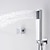 billige Veggmontert dusjsystem-dusjkran, 12 tommers dusjkraner i krom komplette med dusjhode i messing og hånddusj i solid messing+veggmontert regndusjsystem (inneholder kroppsspray, dusjarm, hånddusj)